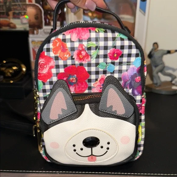 Betsey Johnson Boston Terrier Backpack NWT Betsey Johnson French Bulldog Boston Terrier Dog Hot  main image 2